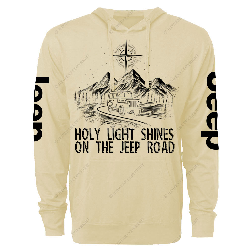 Holy light shines on the Jp Road Oversized Lightweight Hoodie