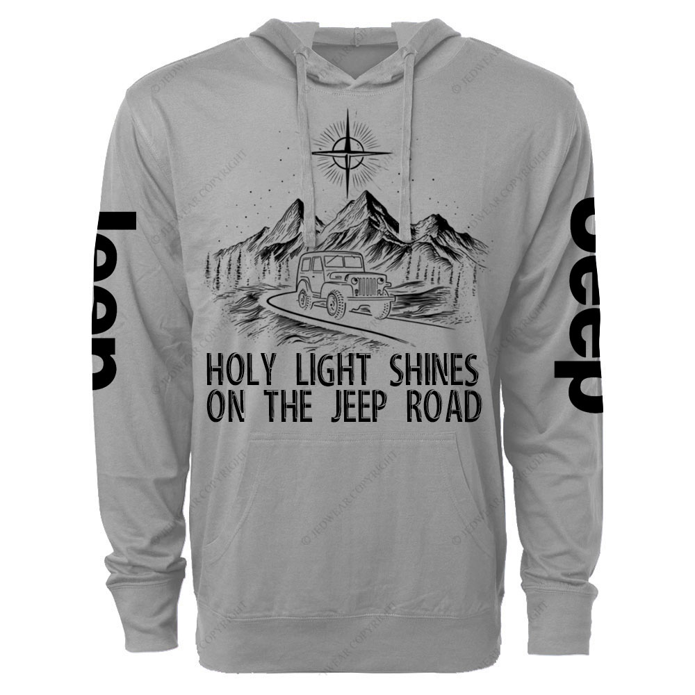 Holy light shines on the Jp Road Oversized Lightweight Hoodie