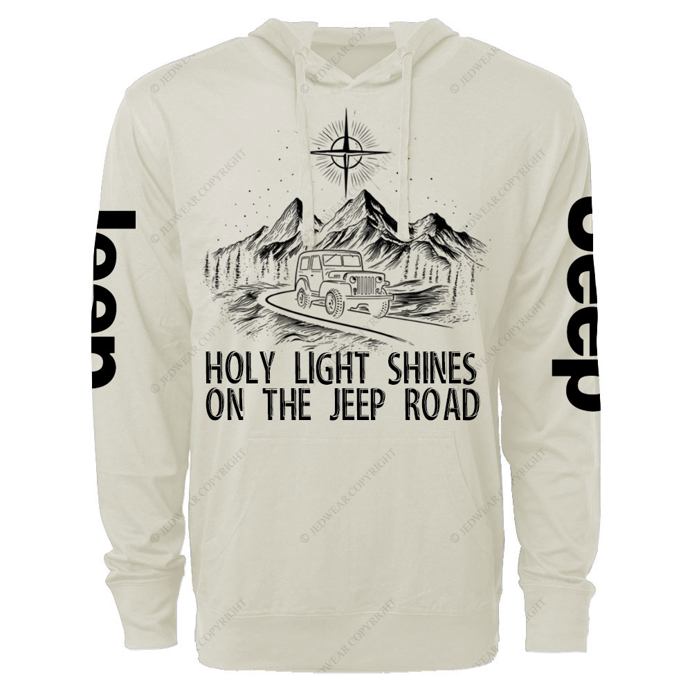 Holy light shines on the Jp Road Oversized Lightweight Hoodie