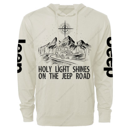 Holy light shines on the Jp Road Oversized Lightweight Hoodie