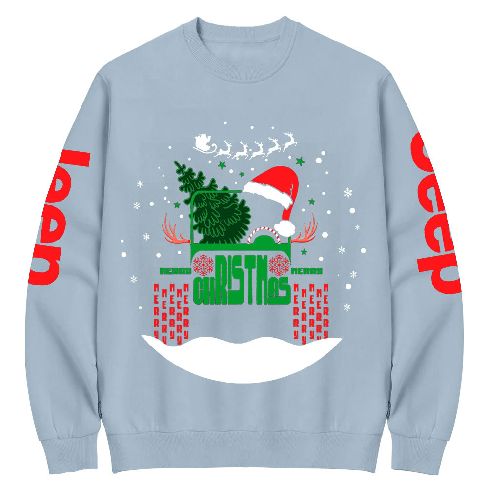Snow Christmas Hat Off Road Car Jp Crew Neck Sweatshirt