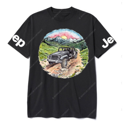 Sunset Mountains Trail Jp Lover T-Shirt