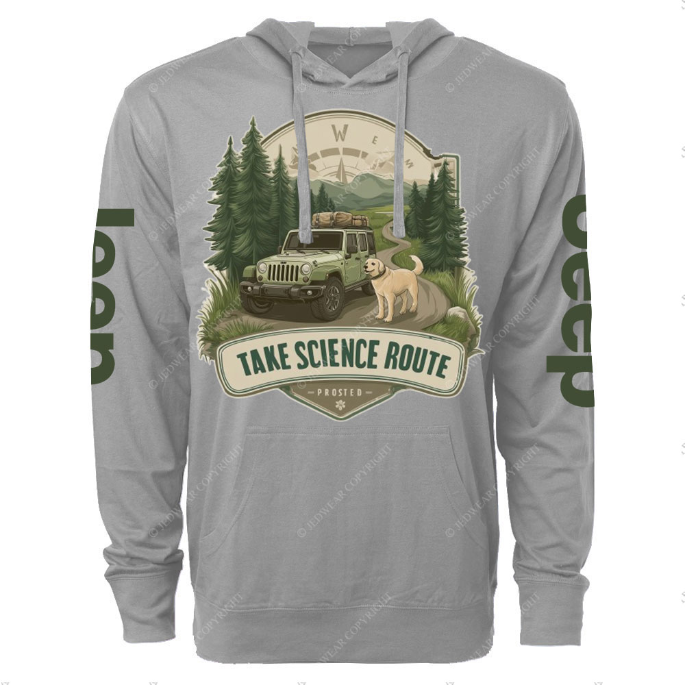 Take Science Route with Dog Jp Oversized Lightweight Hoodie