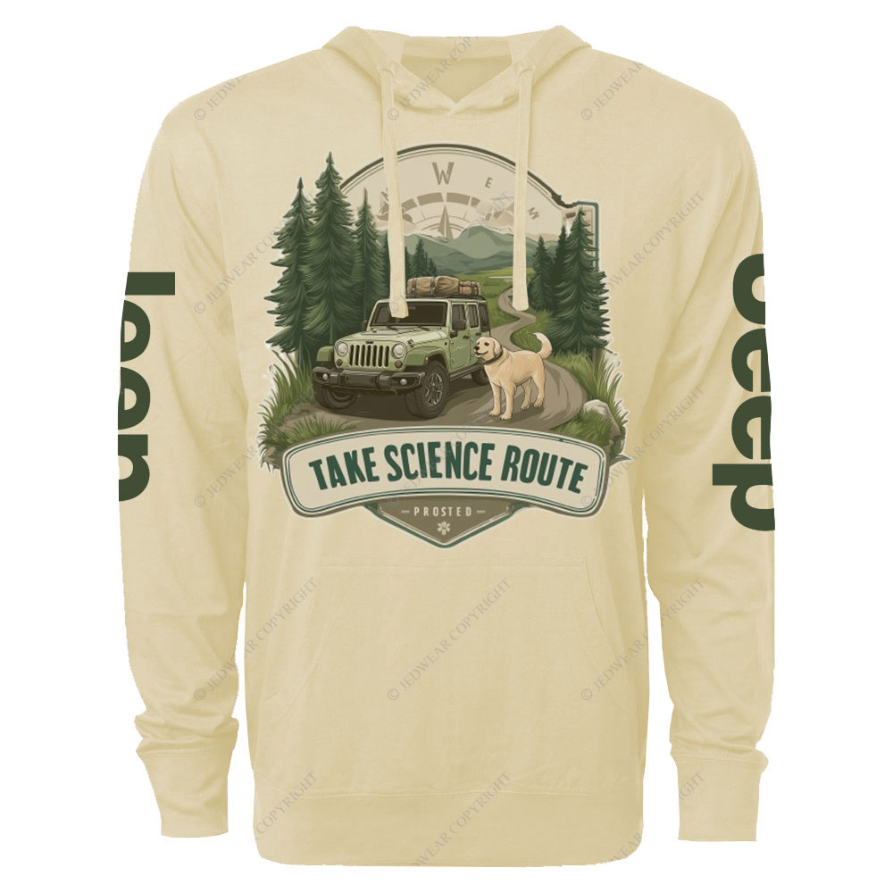 Take Science Route with Dog Jp Oversized Lightweight Hoodie
