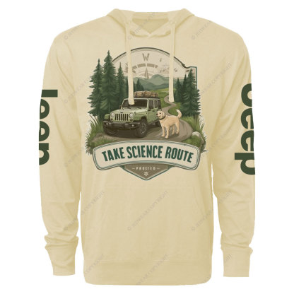 Take Science Route with Dog Jp Oversized Lightweight Hoodie