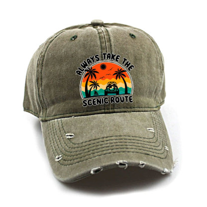 Always Take The Scenic Route Jp Beach Baseball Cap