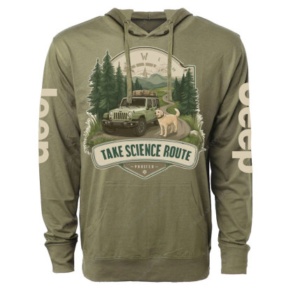 Take Science Route with Dog Jp Oversized Lightweight Hoodie