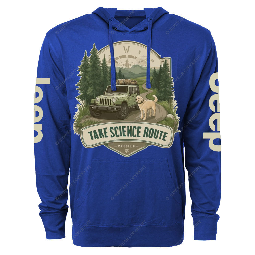 Take Science Route with Dog Jp Oversized Lightweight Hoodie