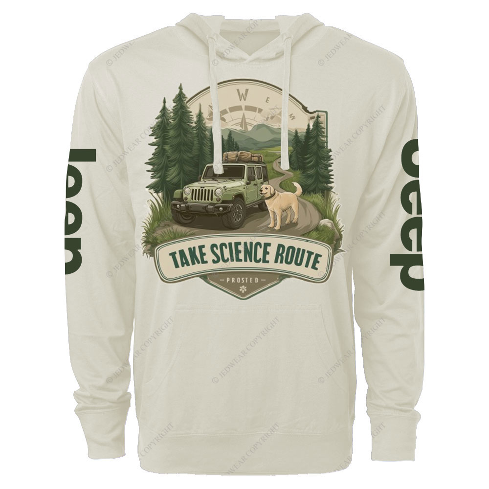 Take Science Route with Dog Jp Oversized Lightweight Hoodie