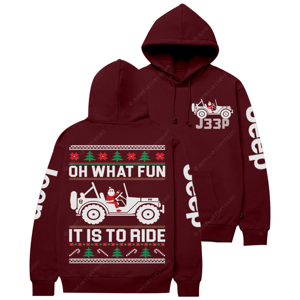 Oh What Fun It Is to Ride Ugly Jp Casual Hoodie