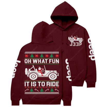 Oh What Fun It Is to Ride Ugly Jp Casual Hoodie