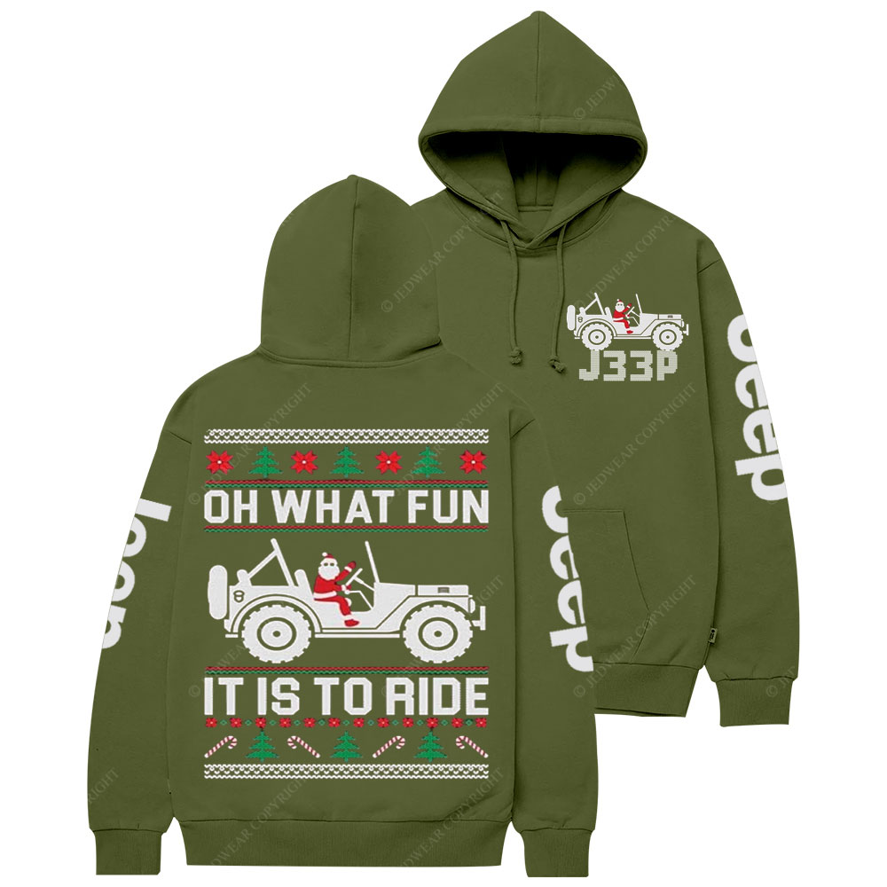 Oh What Fun It Is to Ride Ugly Jp Casual Hoodie