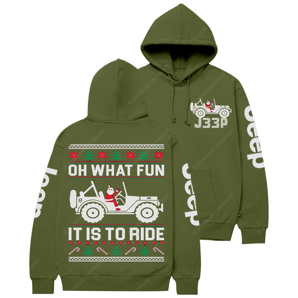 Oh What Fun It Is to Ride Ugly Jp Casual Hoodie