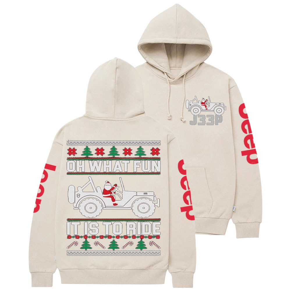 Oh What Fun It Is to Ride Ugly Jp Casual Hoodie
