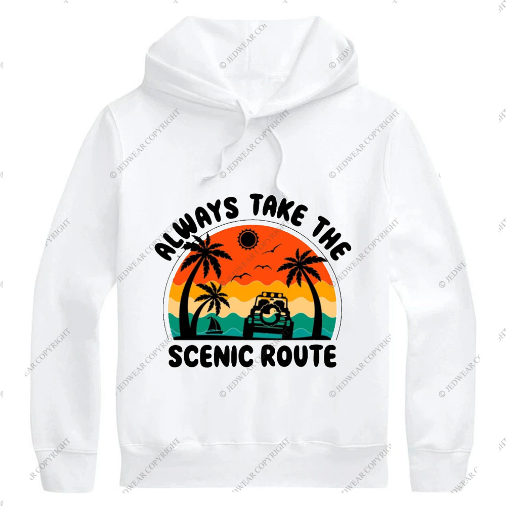 Always Take The Scenic Route Jp Beach Oversized Hoodie