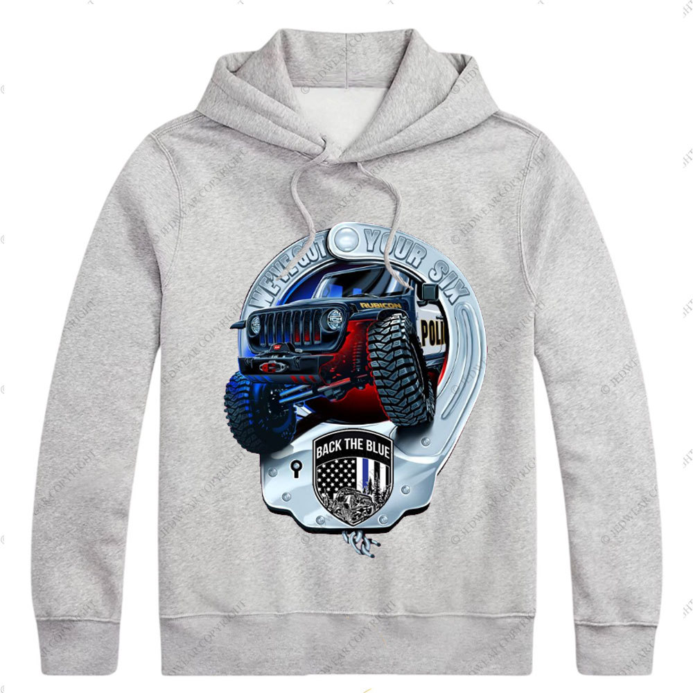 We've Got Your Six, Police Back the Blue Handcuff Oversized Hoodie