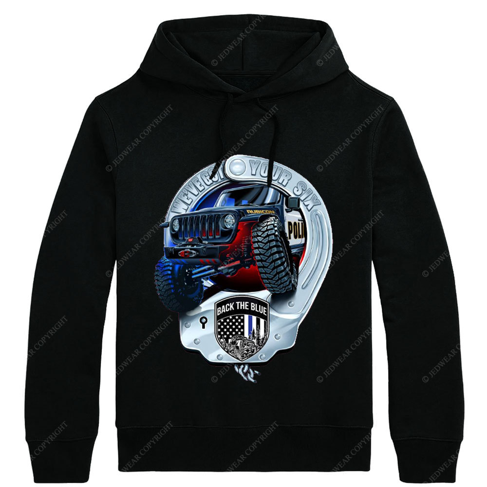 We've Got Your Six, Police Back the Blue Handcuff Oversized Hoodie