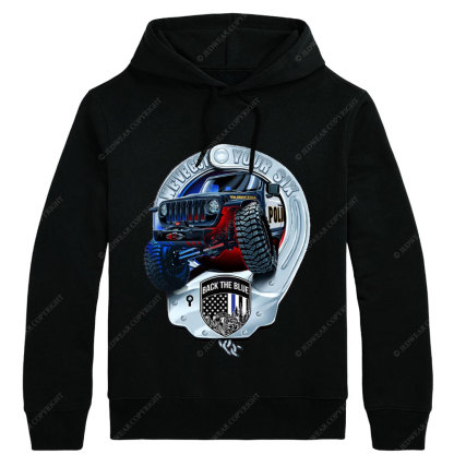 We've Got Your Six, Police Back the Blue Handcuff Oversized Hoodie