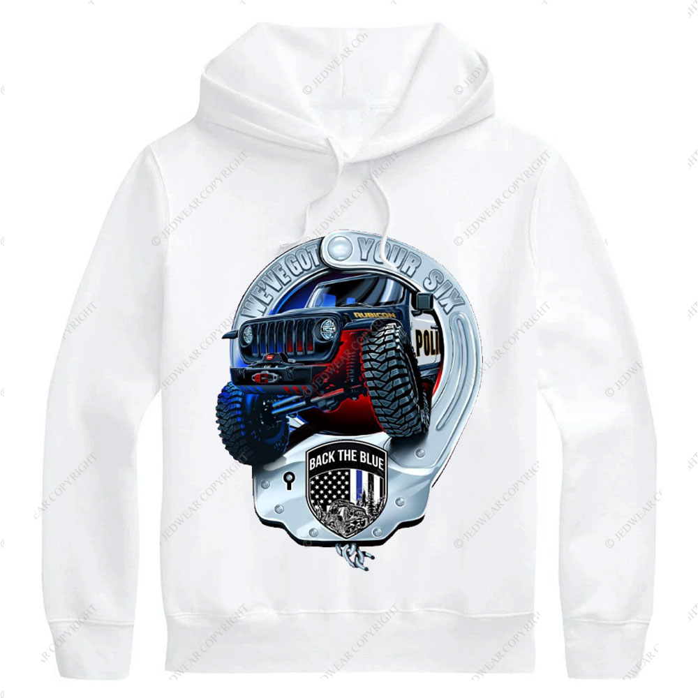 We've Got Your Six, Police Back the Blue Handcuff Oversized Hoodie