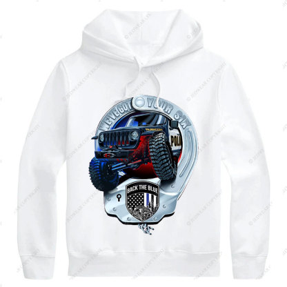 We've Got Your Six, Police Back the Blue Handcuff Oversized Hoodie