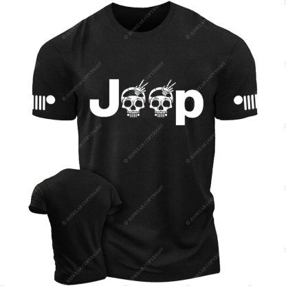 Jp Wave Skull Design T-Shirt