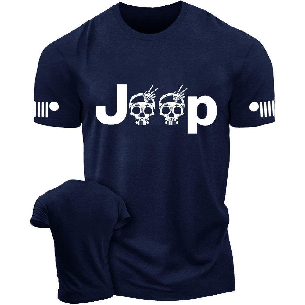 Jp Wave Skull Design T-Shirt