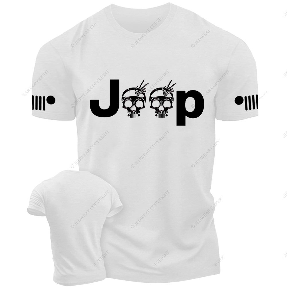 Jp Wave Skull Design T-Shirt