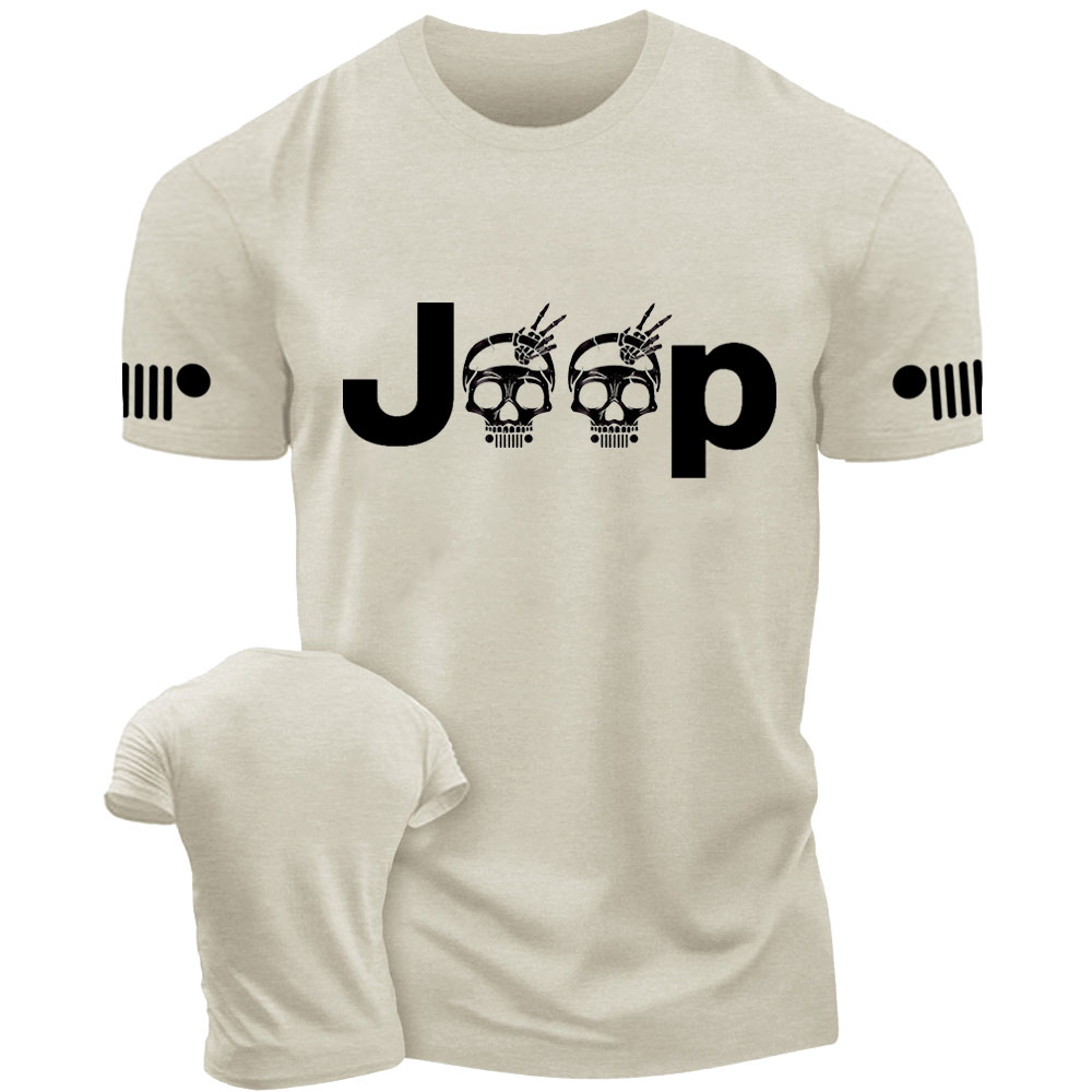 Jp Wave Skull Design T-Shirt