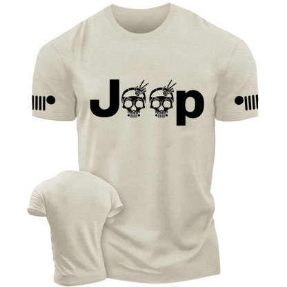 Jp Wave Skull Design T-Shirt