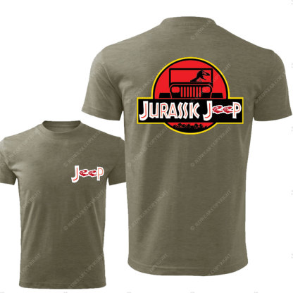 Jurassic Jp with Dinosaur Double Printed T-shirt