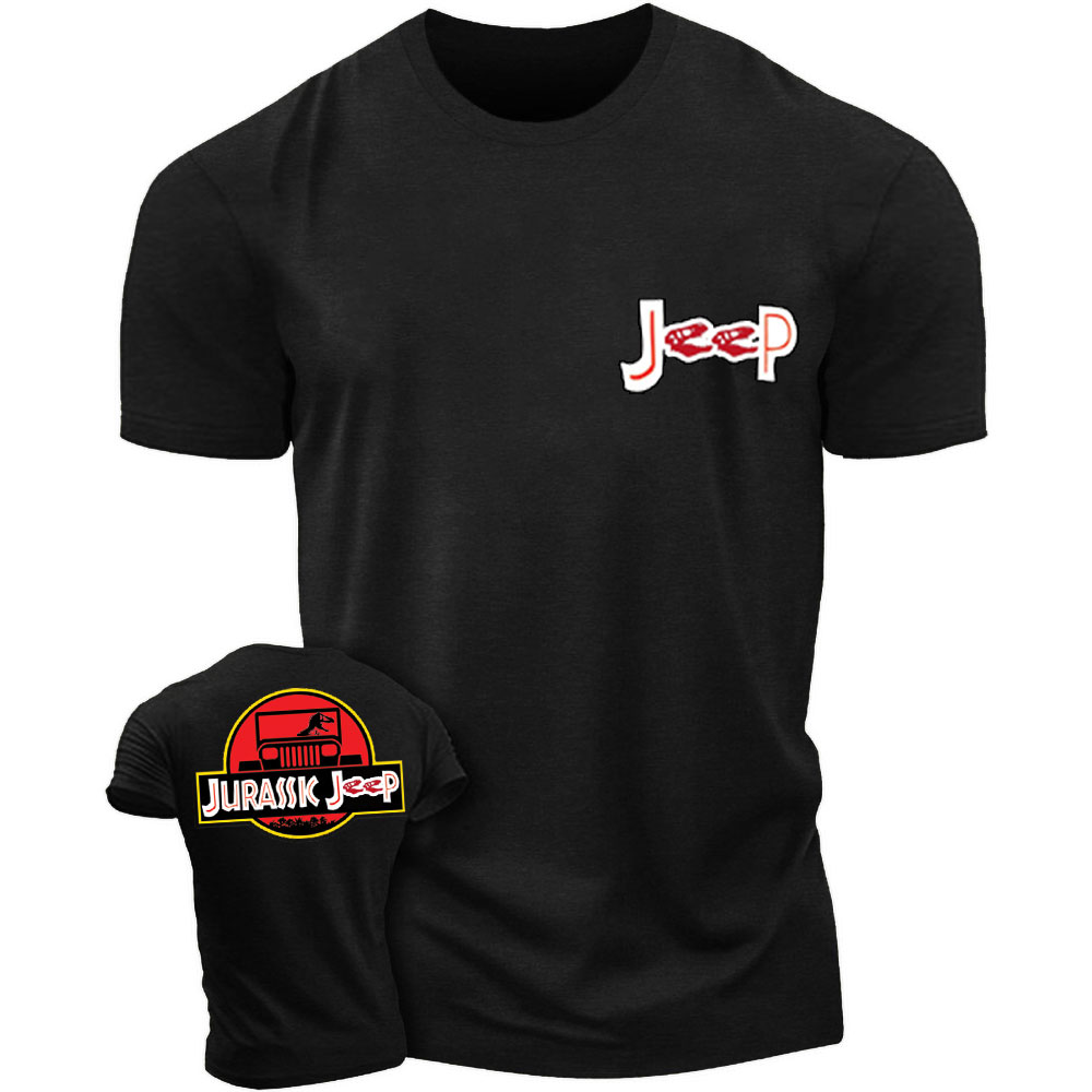 Jurassic Jp with Dinosaur Double Printed T-shirt