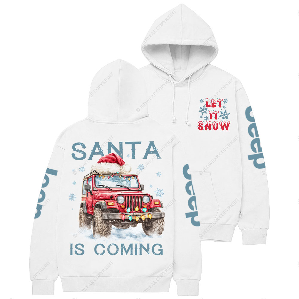 Let it Snow Santa Jp is Coming Christmas Casual Hoodie