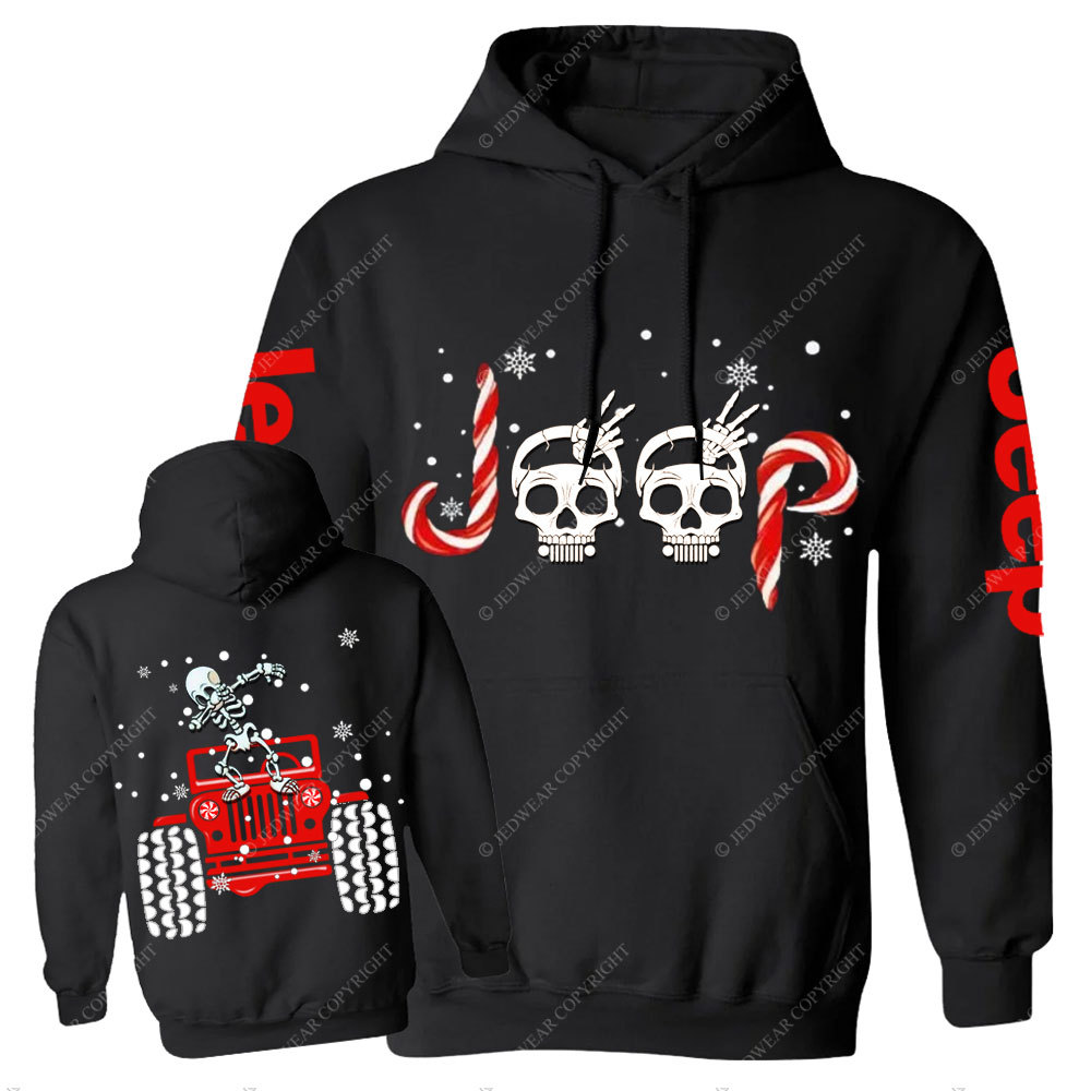 Candy Cane Skull Dancing Merry JperMas Casual Hoodie