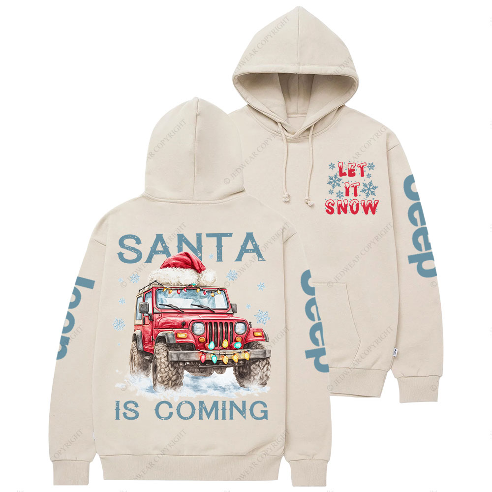 Let it Snow Santa Jp is Coming Christmas Casual Hoodie