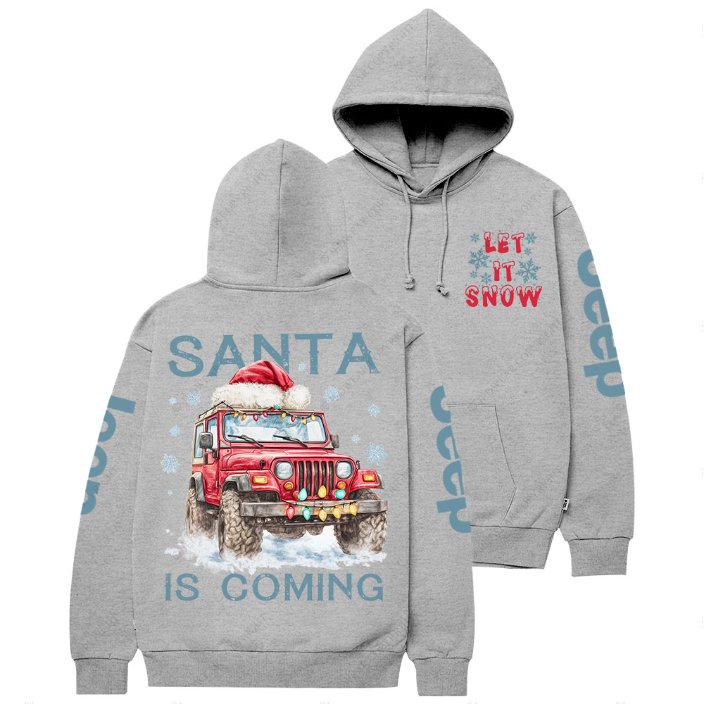 Let it Snow Santa Jp is Coming Christmas Casual Hoodie