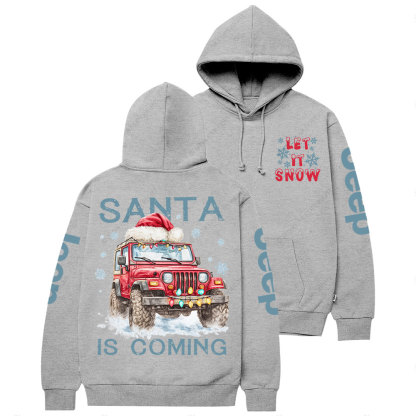 Let it Snow Santa Jp is Coming Christmas Casual Hoodie
