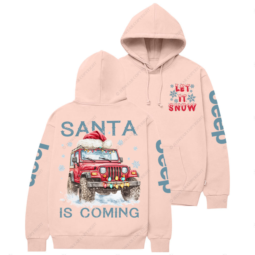 Let it Snow Santa Jp is Coming Christmas Casual Hoodie