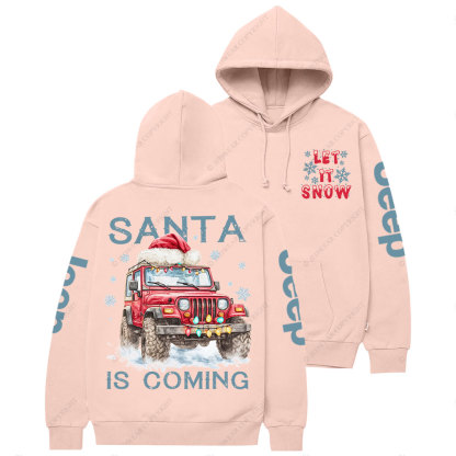 Let it Snow Santa Jp is Coming Christmas Casual Hoodie