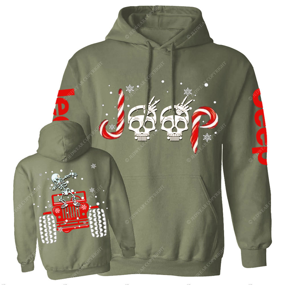 Candy Cane Skull Dancing Merry JperMas Casual Hoodie