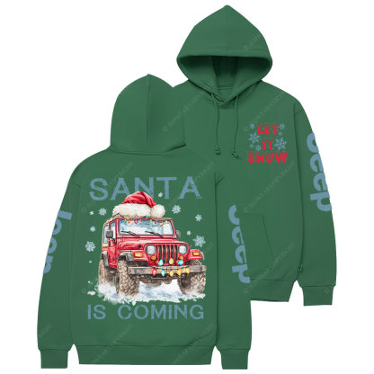 Let it Snow Santa Jp is Coming Christmas Casual Hoodie