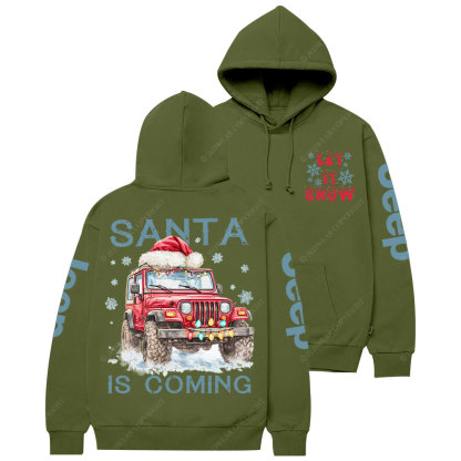 Let it Snow Santa Jp is Coming Christmas Casual Hoodie