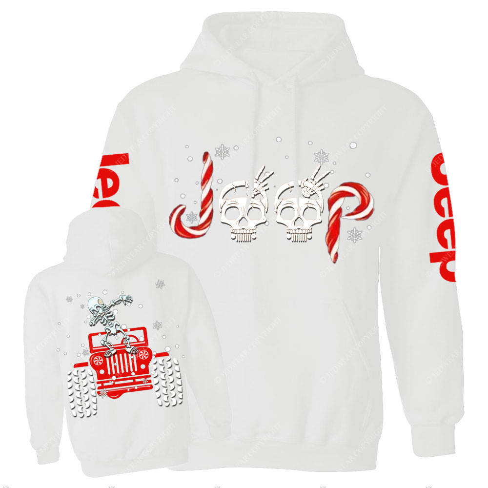 Candy Cane Skull Dancing Merry JperMas Casual Hoodie
