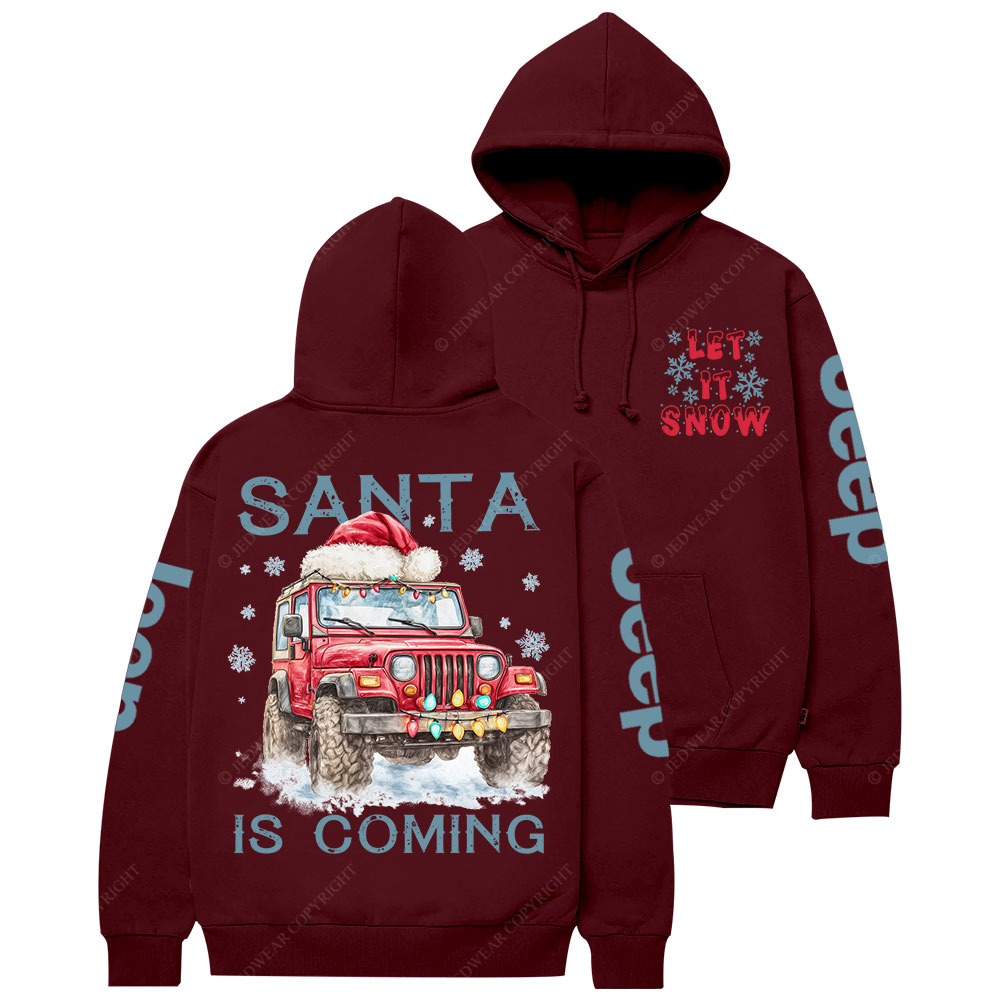Let it Snow Santa Jp is Coming Christmas Casual Hoodie