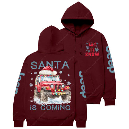 Let it Snow Santa Jp is Coming Christmas Casual Hoodie