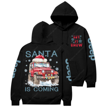 Let it Snow Santa Jp is Coming Christmas Casual Hoodie