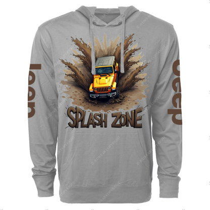 Mud-Splashed Adventure Jp Oversized Lightweight Hoodie