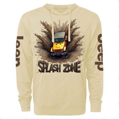 Mud-Splashed Adventure Jp Oversized Lightweight Hoodie