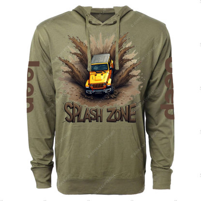 Mud-Splashed Adventure Jp Oversized Lightweight Hoodie