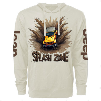 Mud-Splashed Adventure Jp Oversized Lightweight Hoodie