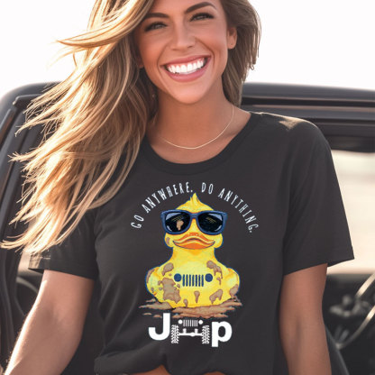Go Anywhere, Do Anything Yellow Rubber Duck - Funny Jp T-shirt
